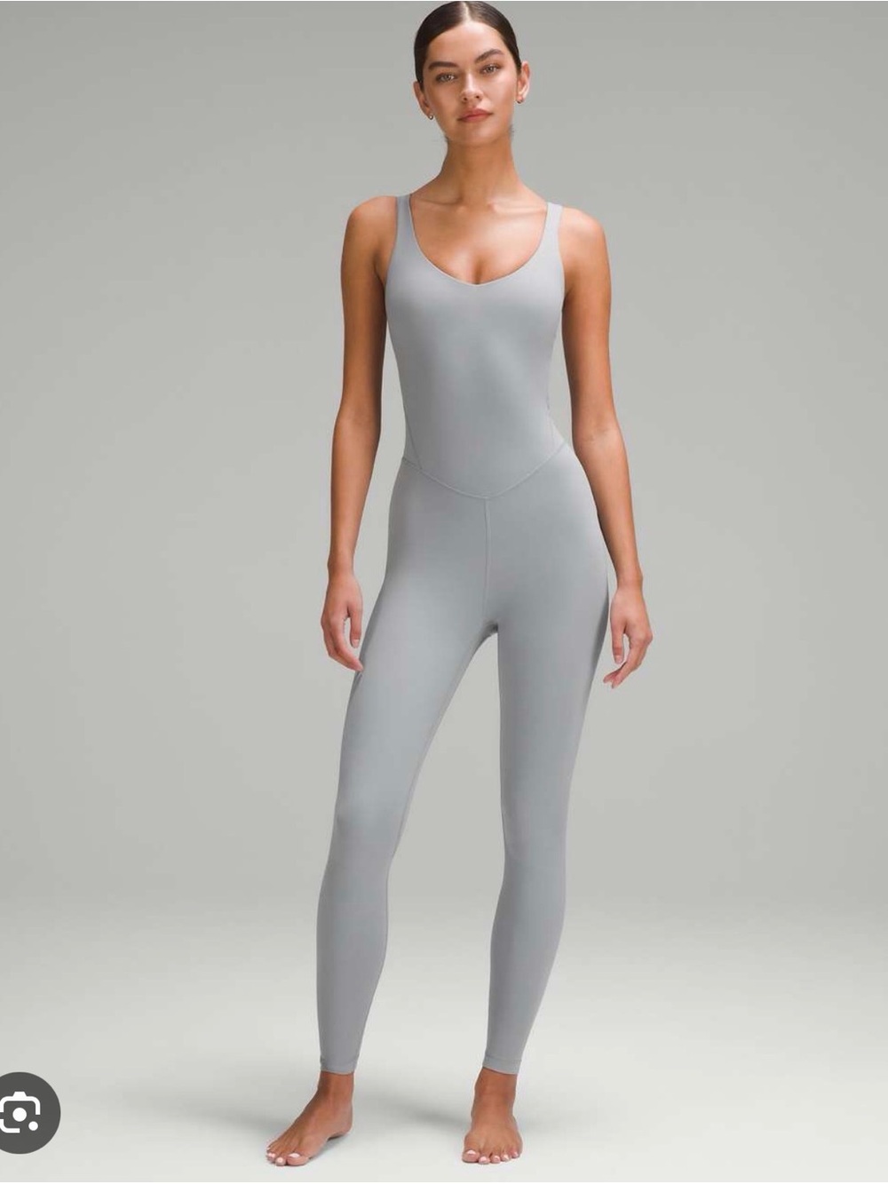 lululemon athletica Light Gray Seamless One-Piece Jumpsuit